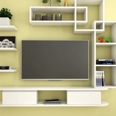 Kệ tivi gỗ treo tường giá rẻ hiện đại KTV77