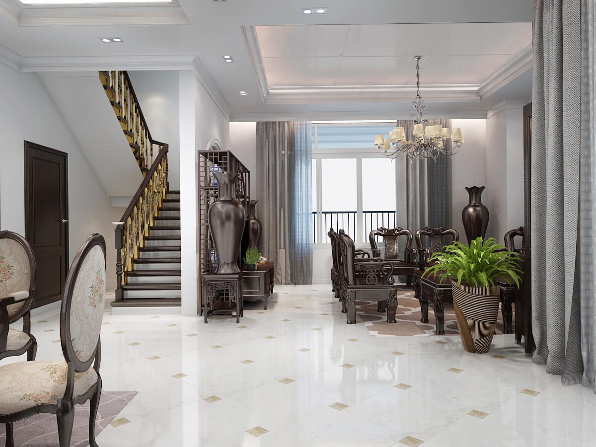 thiết kế nội thất gỗ cho phòng khách